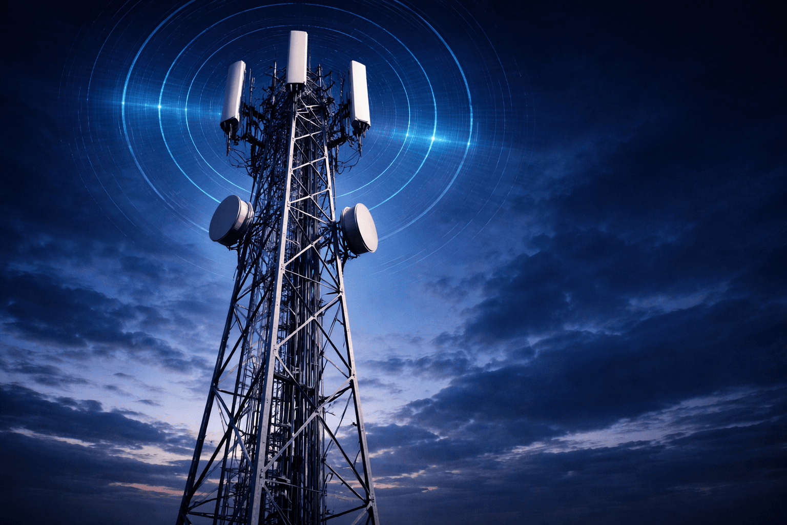 Analyseur de spectre radio affichant les fréquences 5G