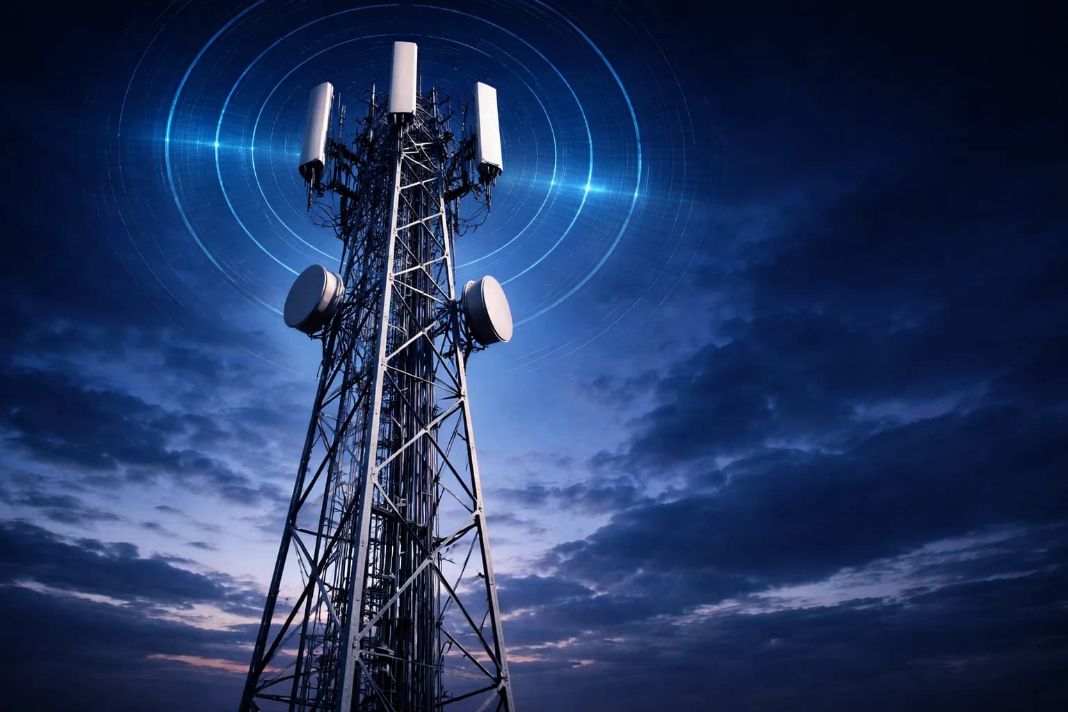 Analyseur de spectre radio affichant les fréquences 5G